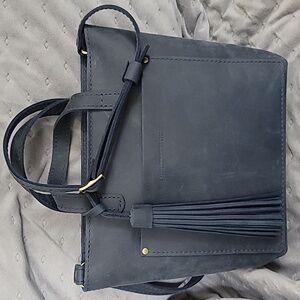 Portland Leather Goods Mini Cb Zip Tote In Deep Water